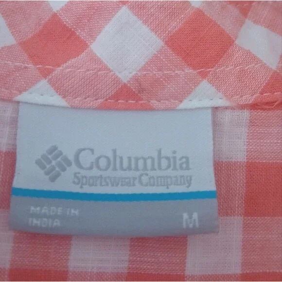 Columbia Women's Camp Henry III Long Sleeve Shirt Gingham Cotton LIght-Weight - Picture 10 of 13